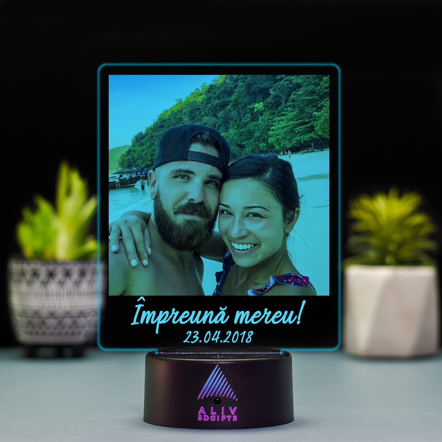 Lampă Led - Poză + Mesaj