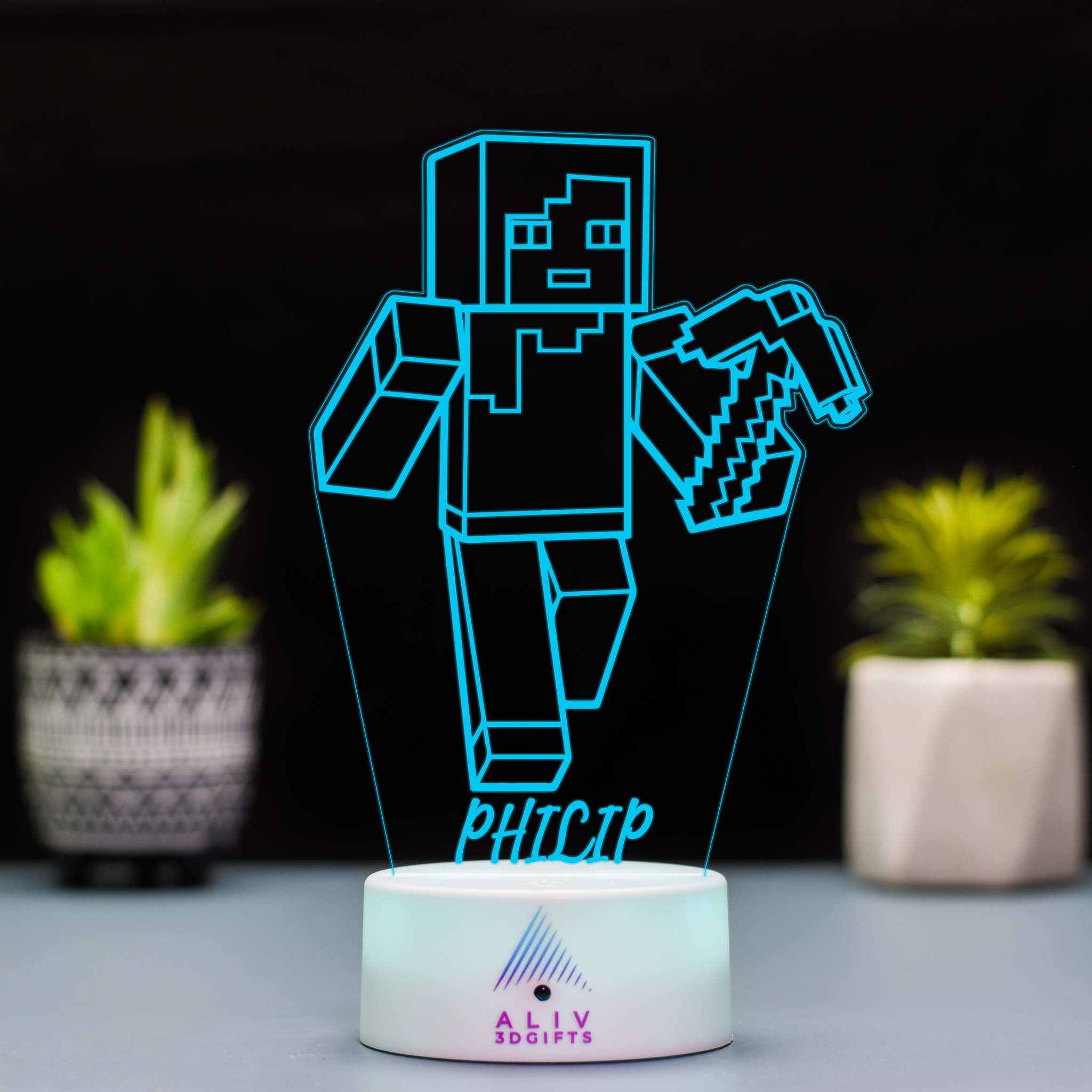 Lampă Led 3D - Minecraft 1