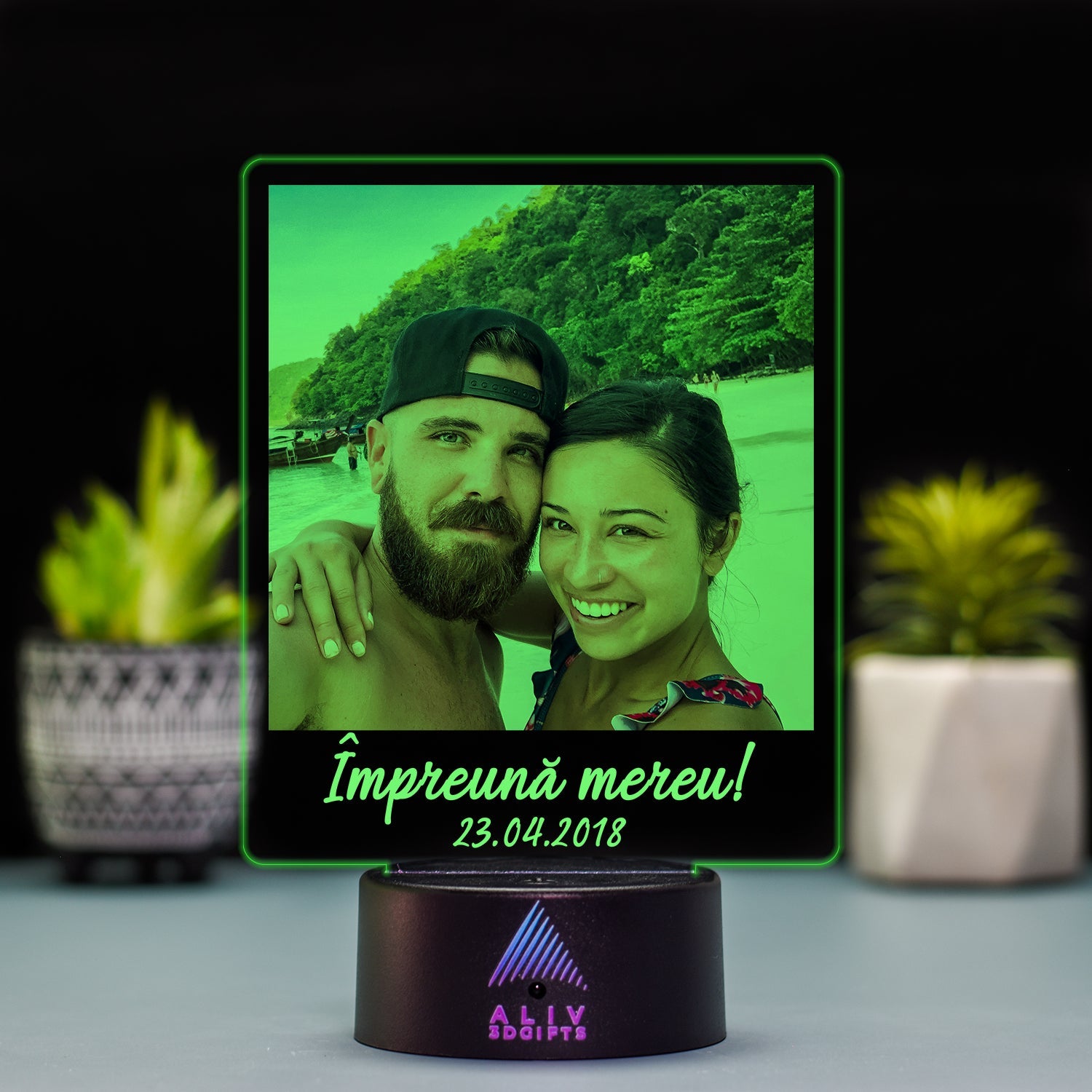 Lampă Led - Poză + Mesaj