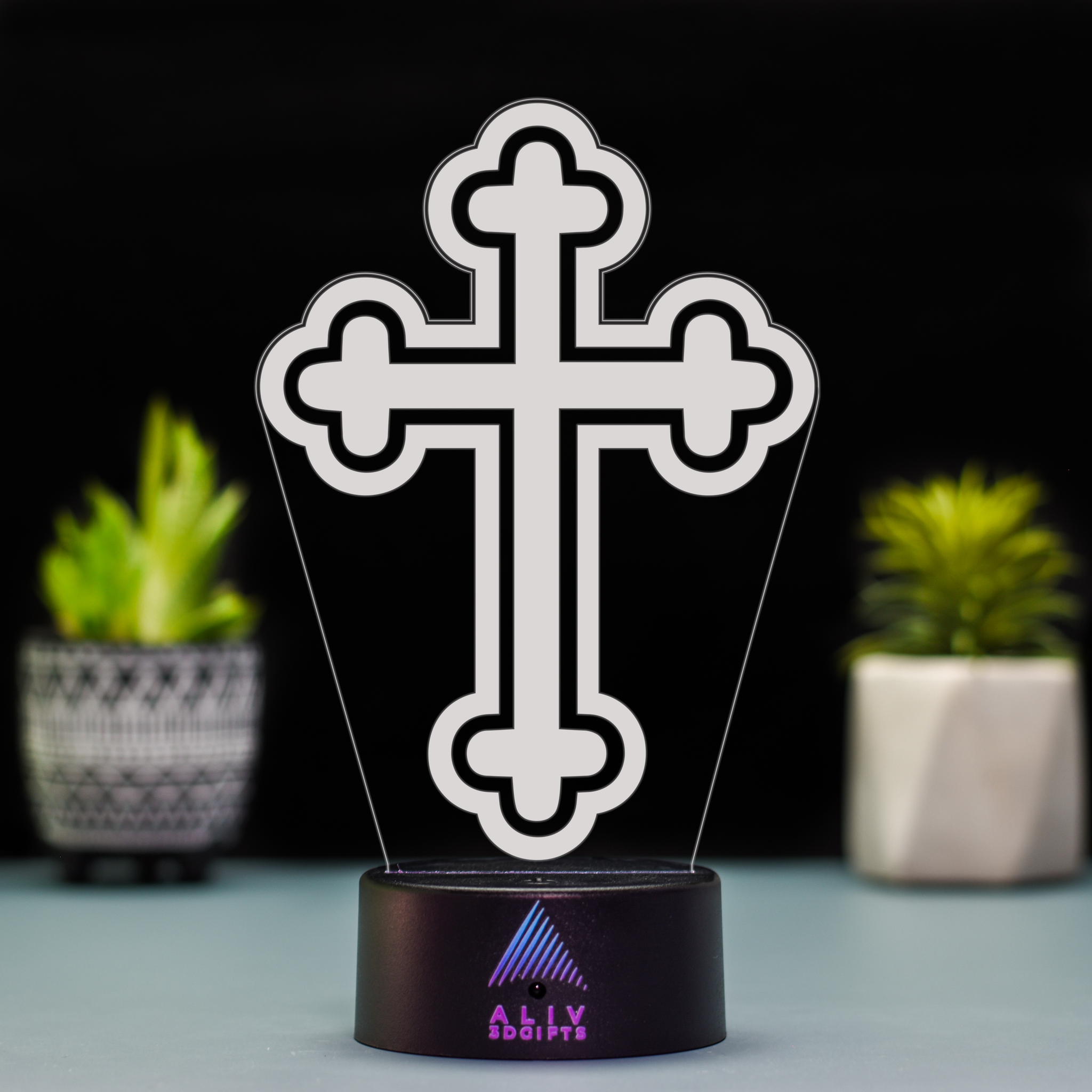 Lampă Led 3D - Cruce 1