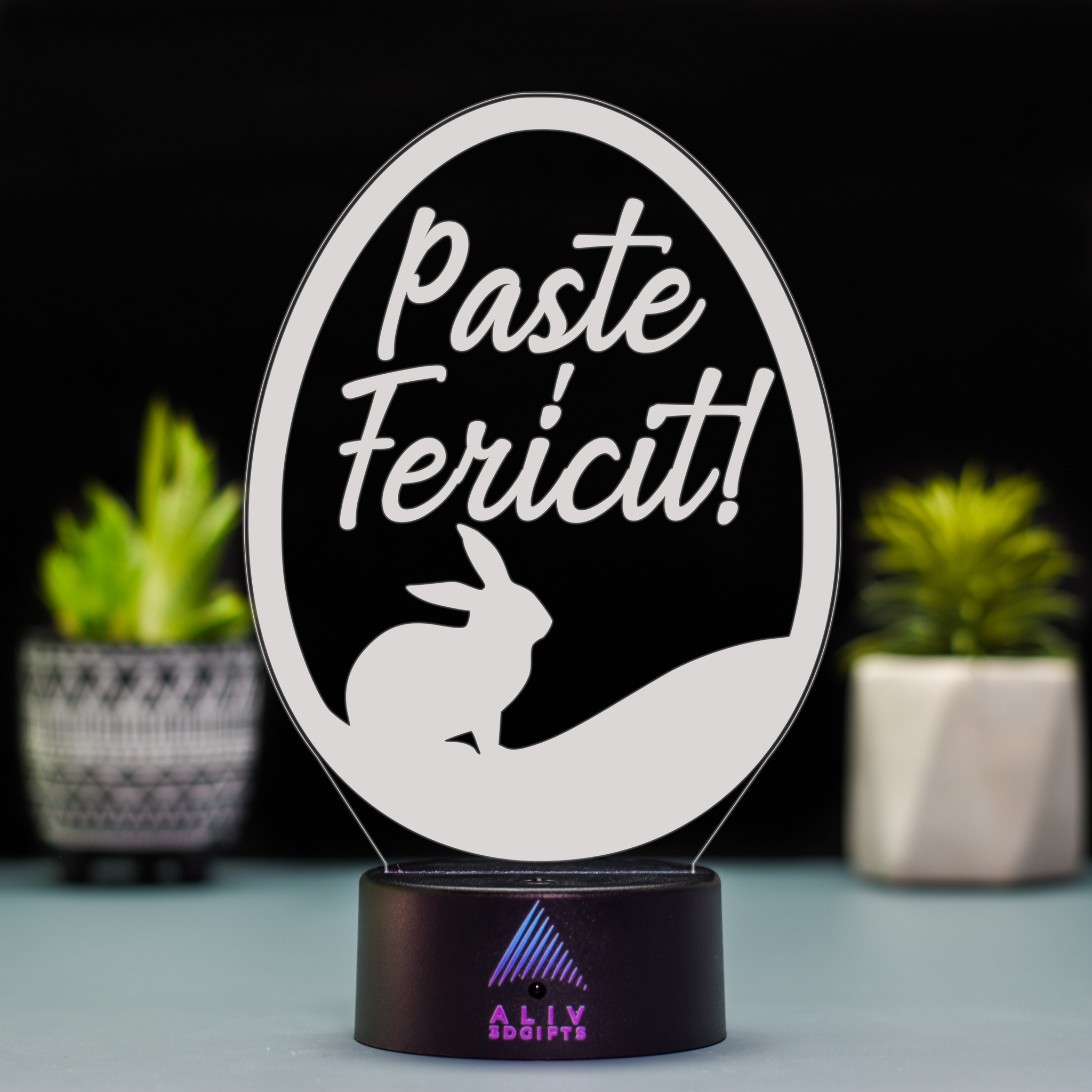 Lampă Led 3D - Urare Paste 1