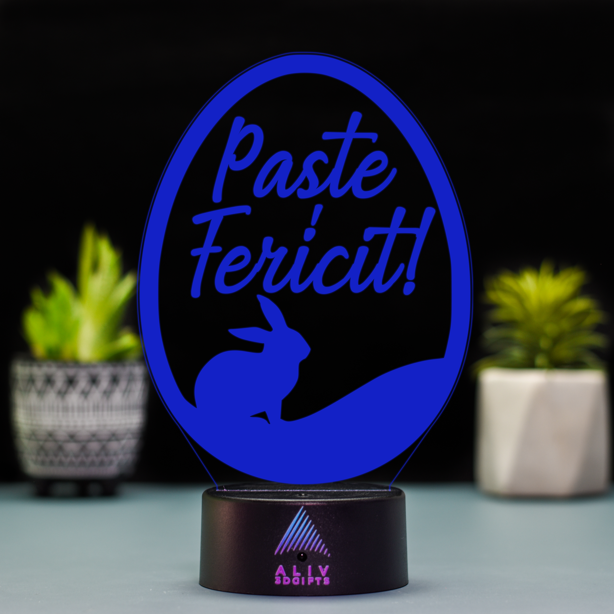 Lampă Led 3D - Urare Paste 1
