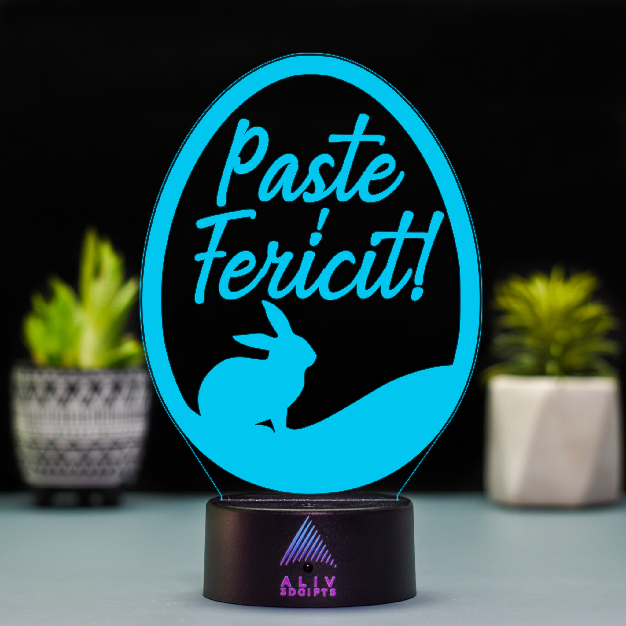 Lampă Led 3D - Urare Paste 1