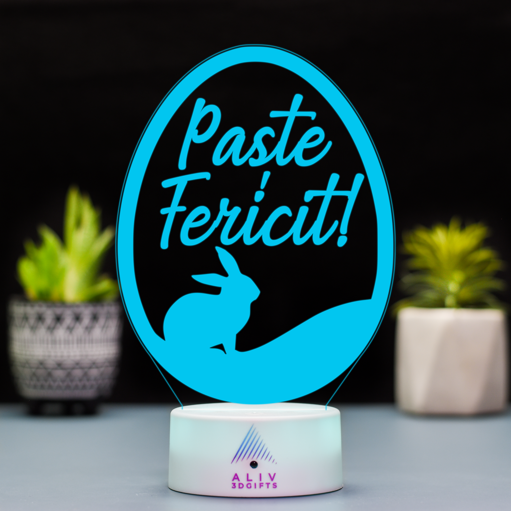 Lampă Led 3D - Urare Paste 1