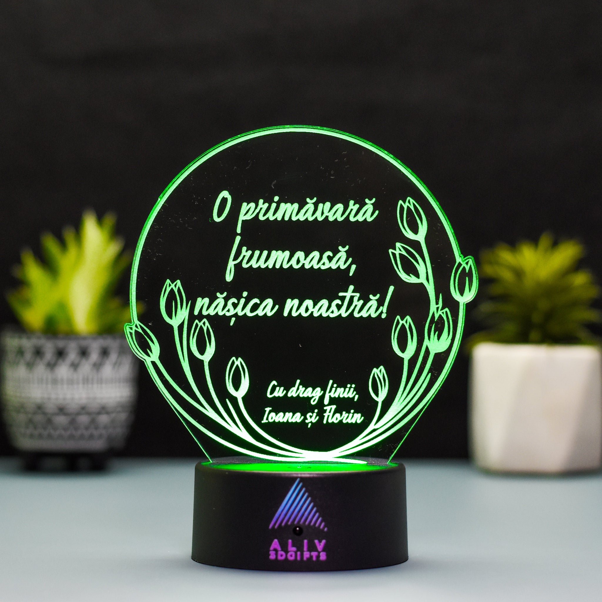 Lampa Led 3D - Lalele Nașă