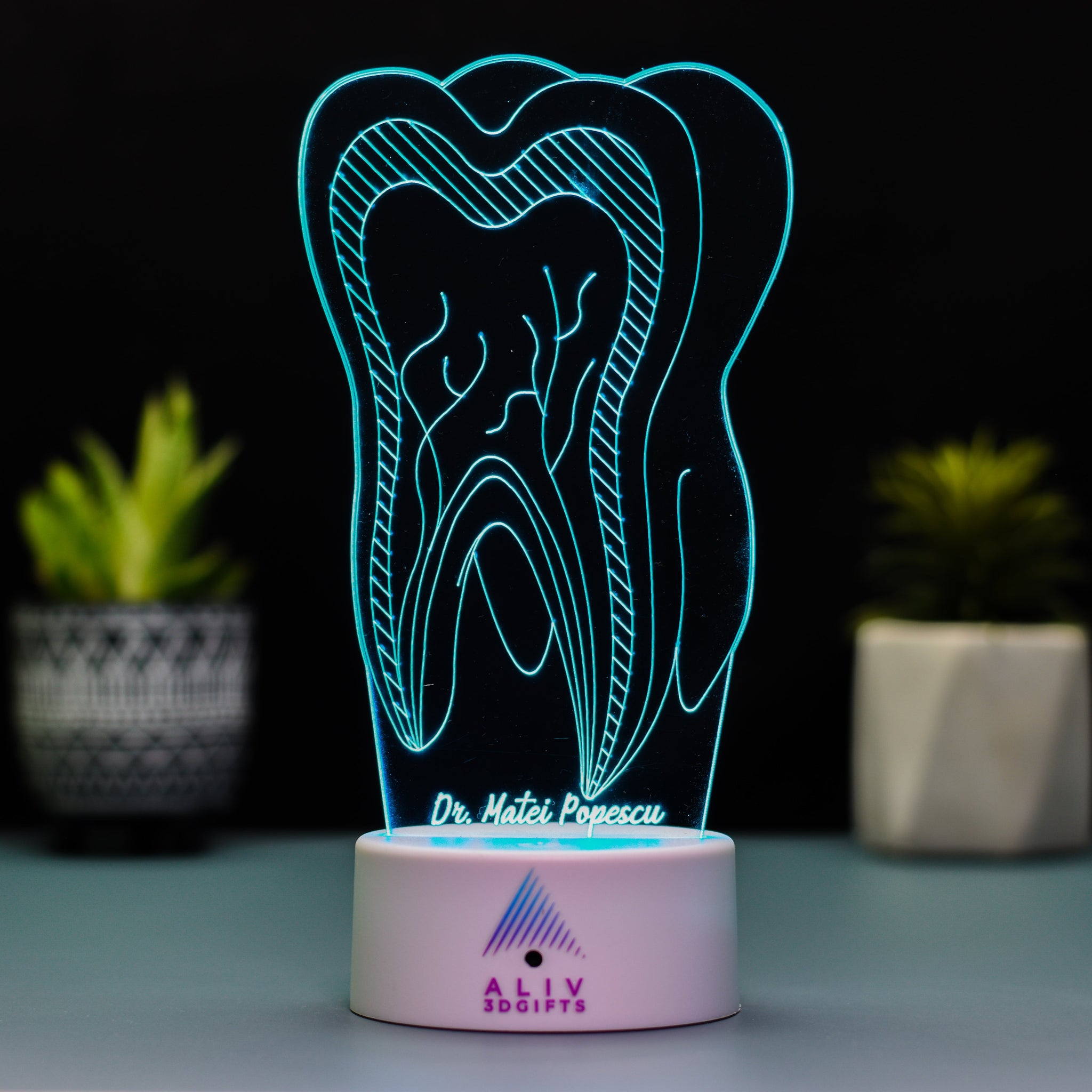 Lampa Led 3D - Dinte