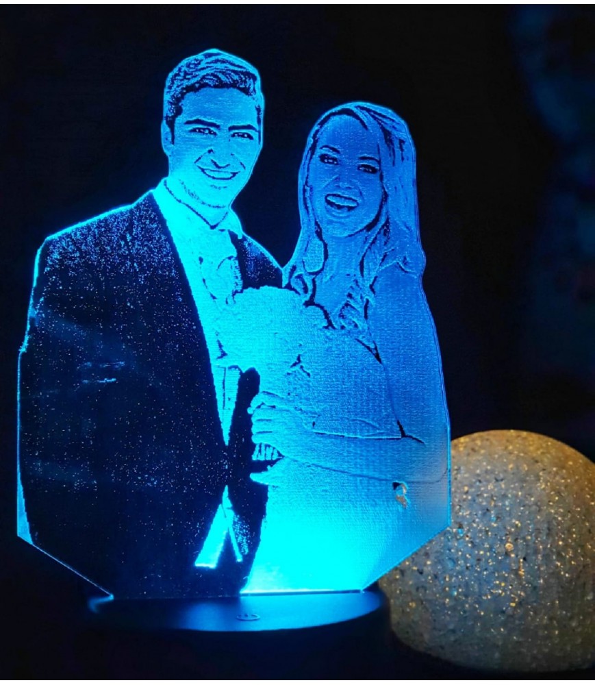 Lampă Led 3D - Nuntă