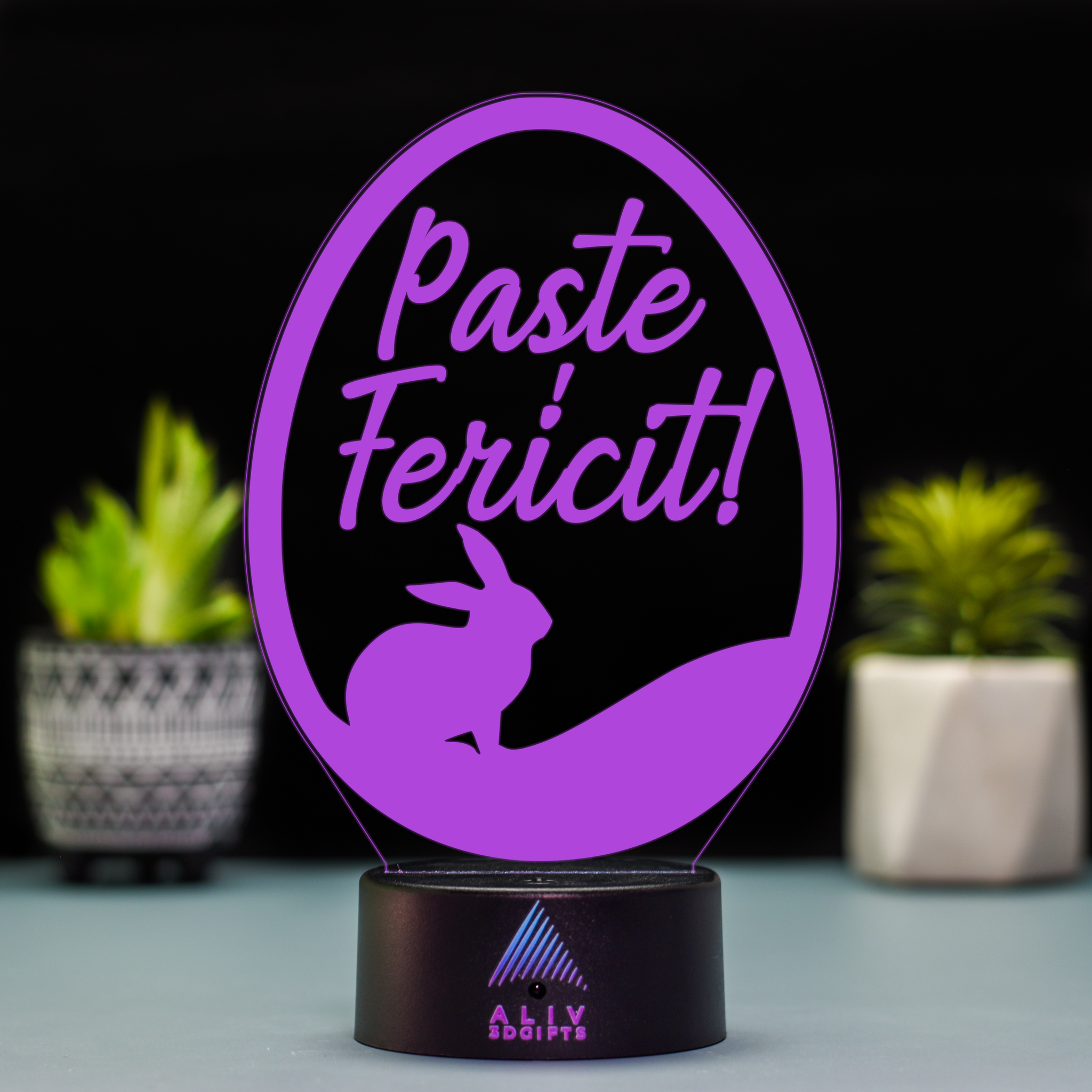 Lampă Led 3D - Urare Paste 1