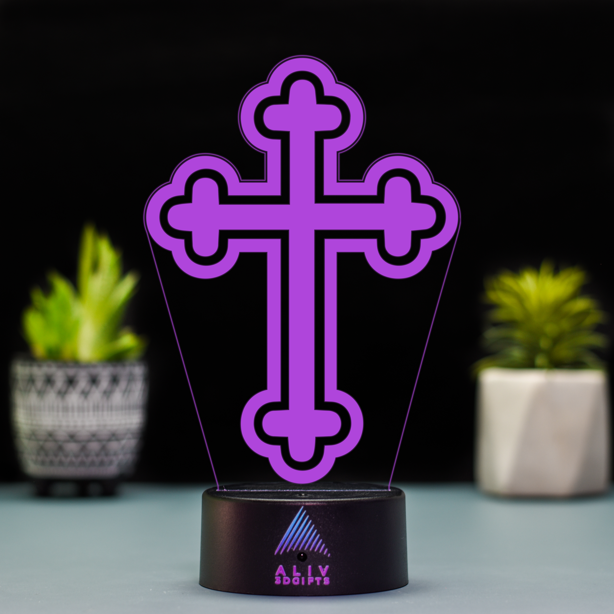 Lampă Led 3D - Cruce 1
