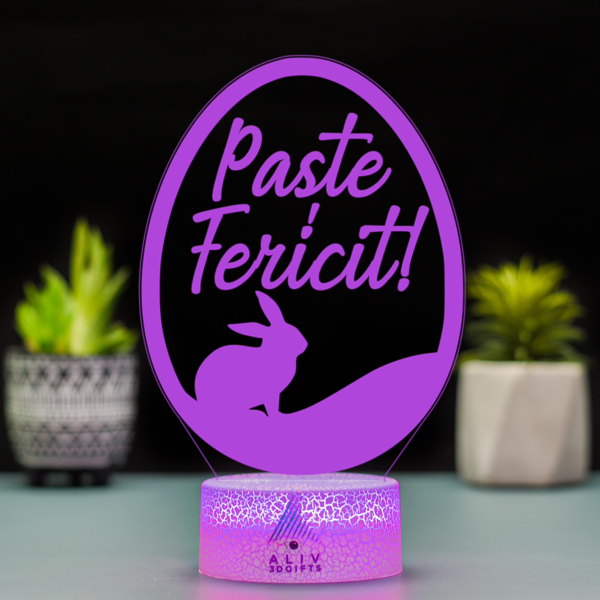 Lampă Led 3D - Urare Paste 1