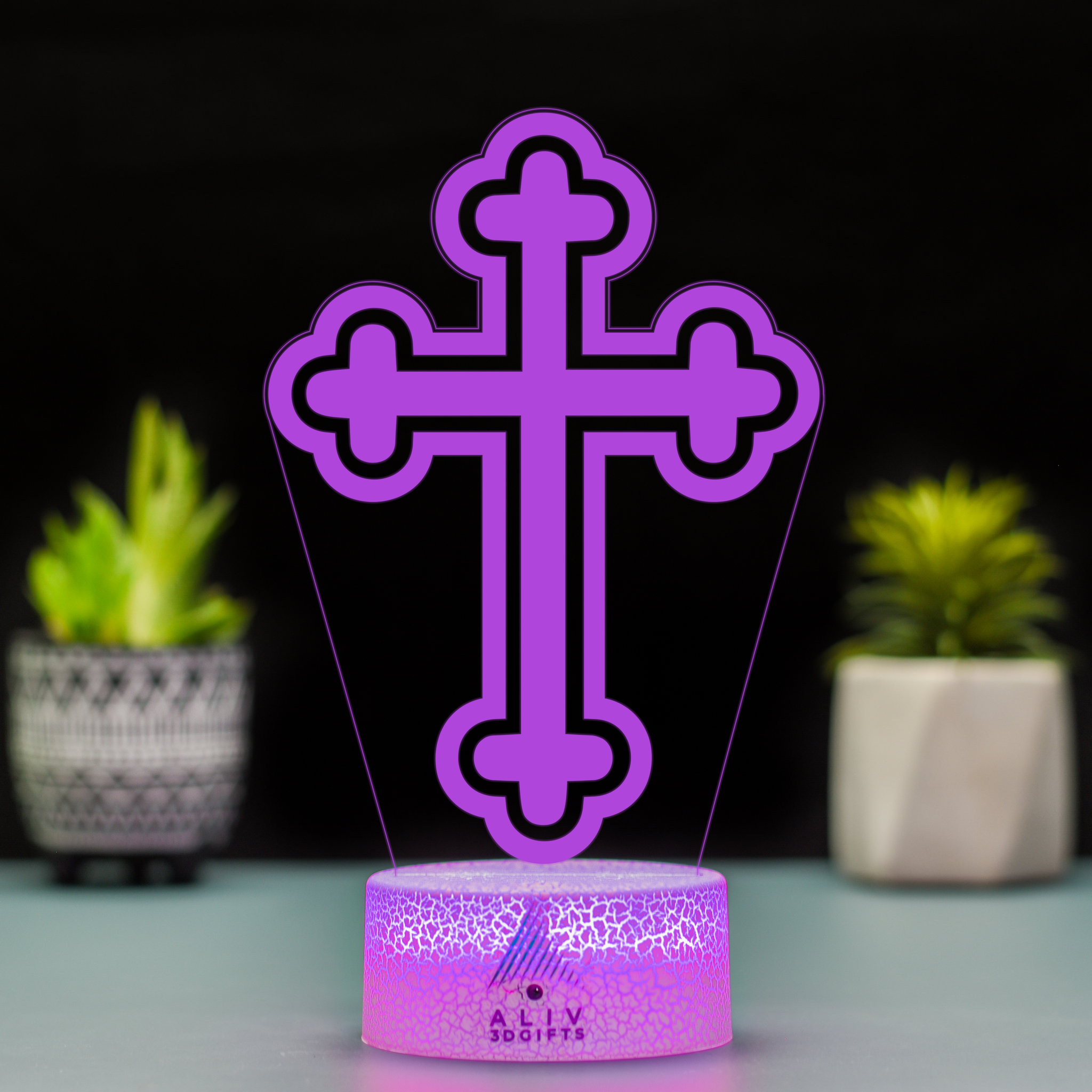 Lampă Led 3D - Cruce 1