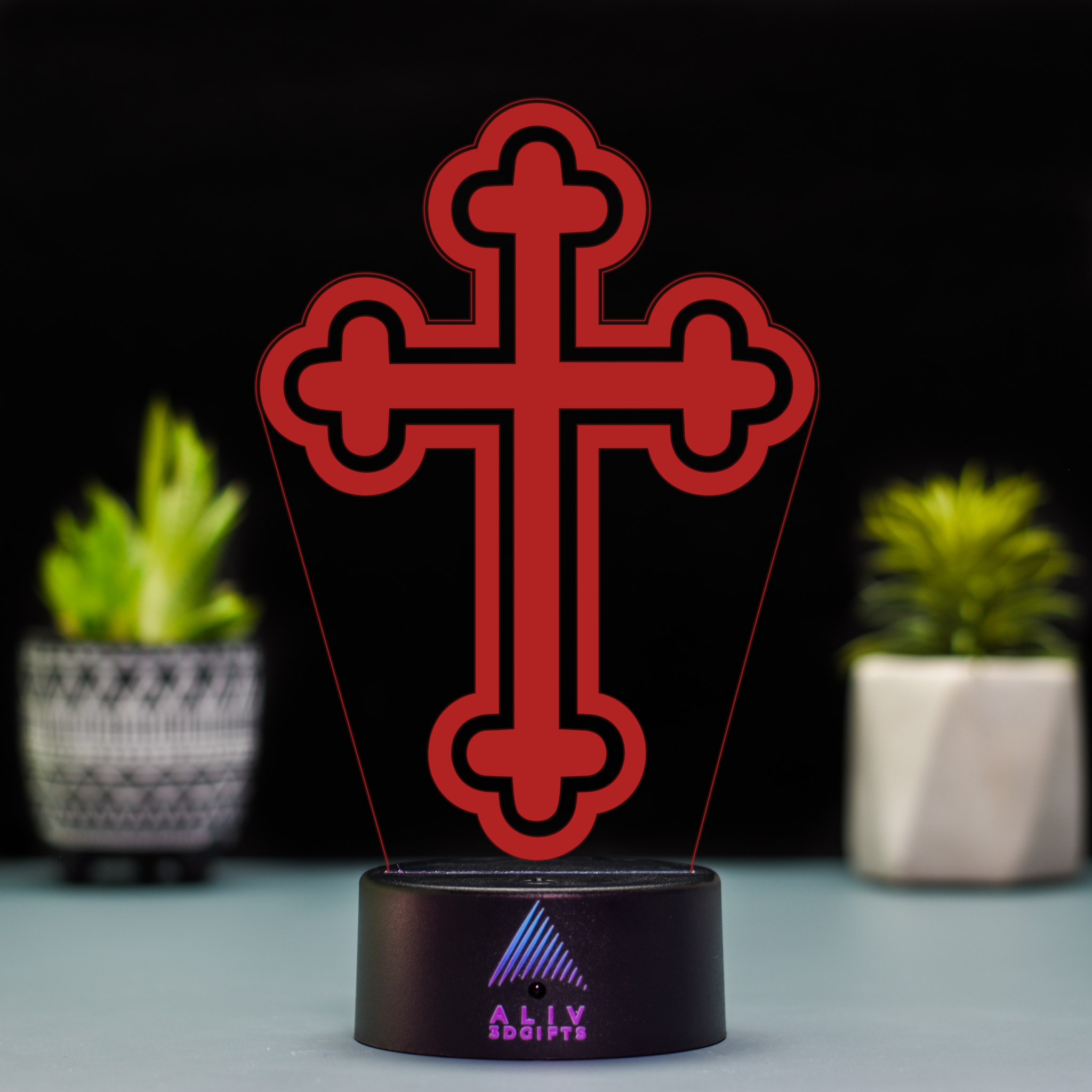 Lampă Led 3D - Cruce 1