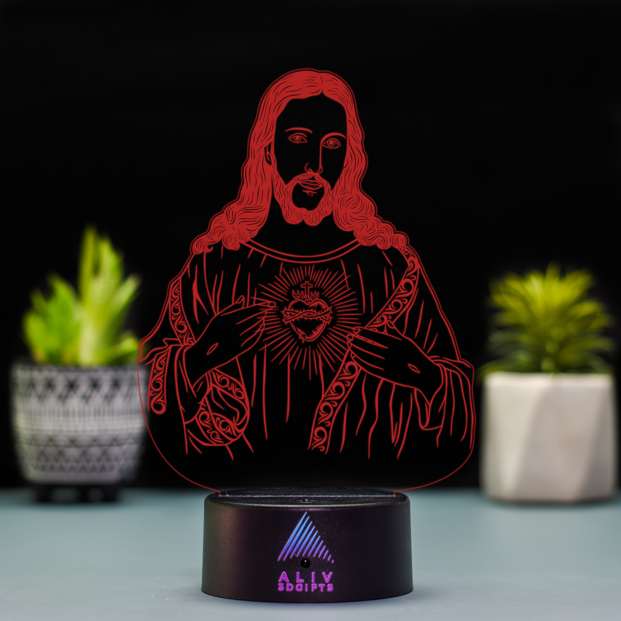 Lampă Led 3D - Iisus