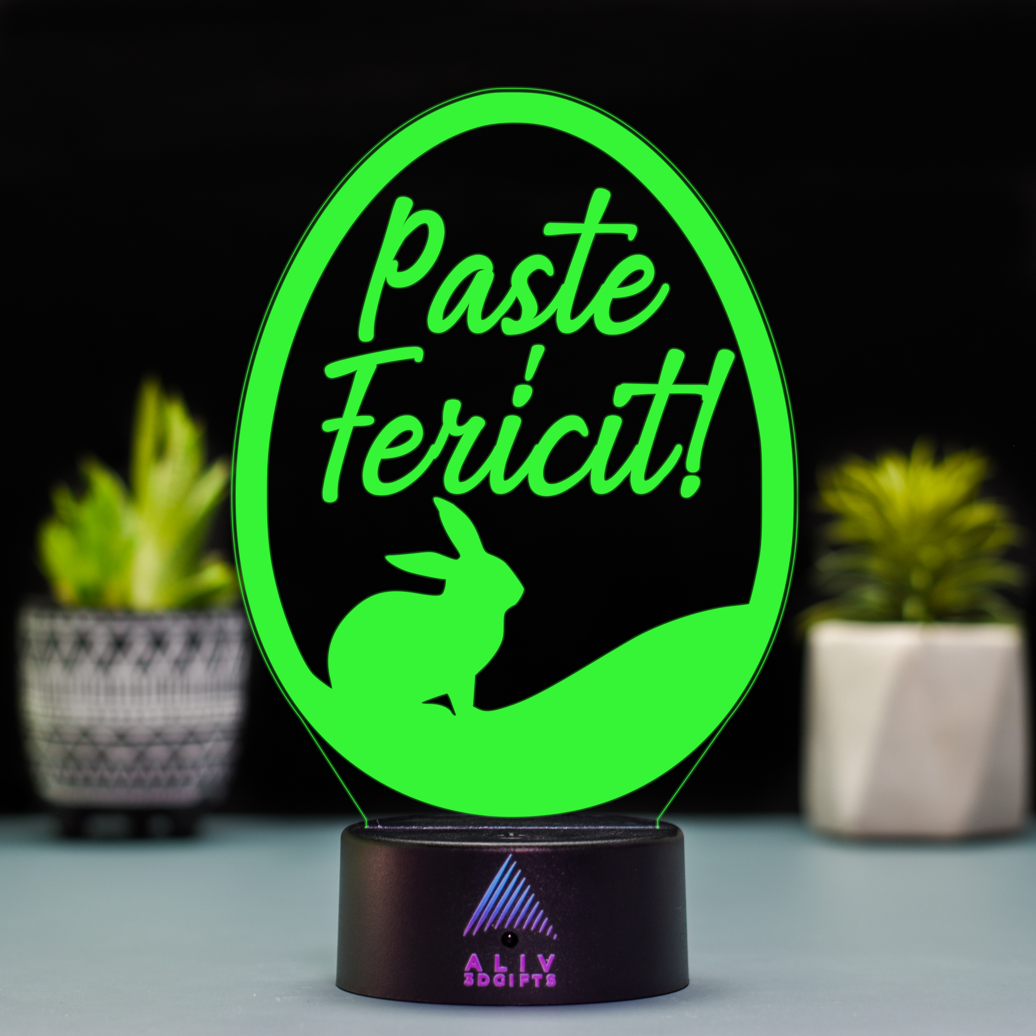 Lampă Led 3D - Urare Paste 1