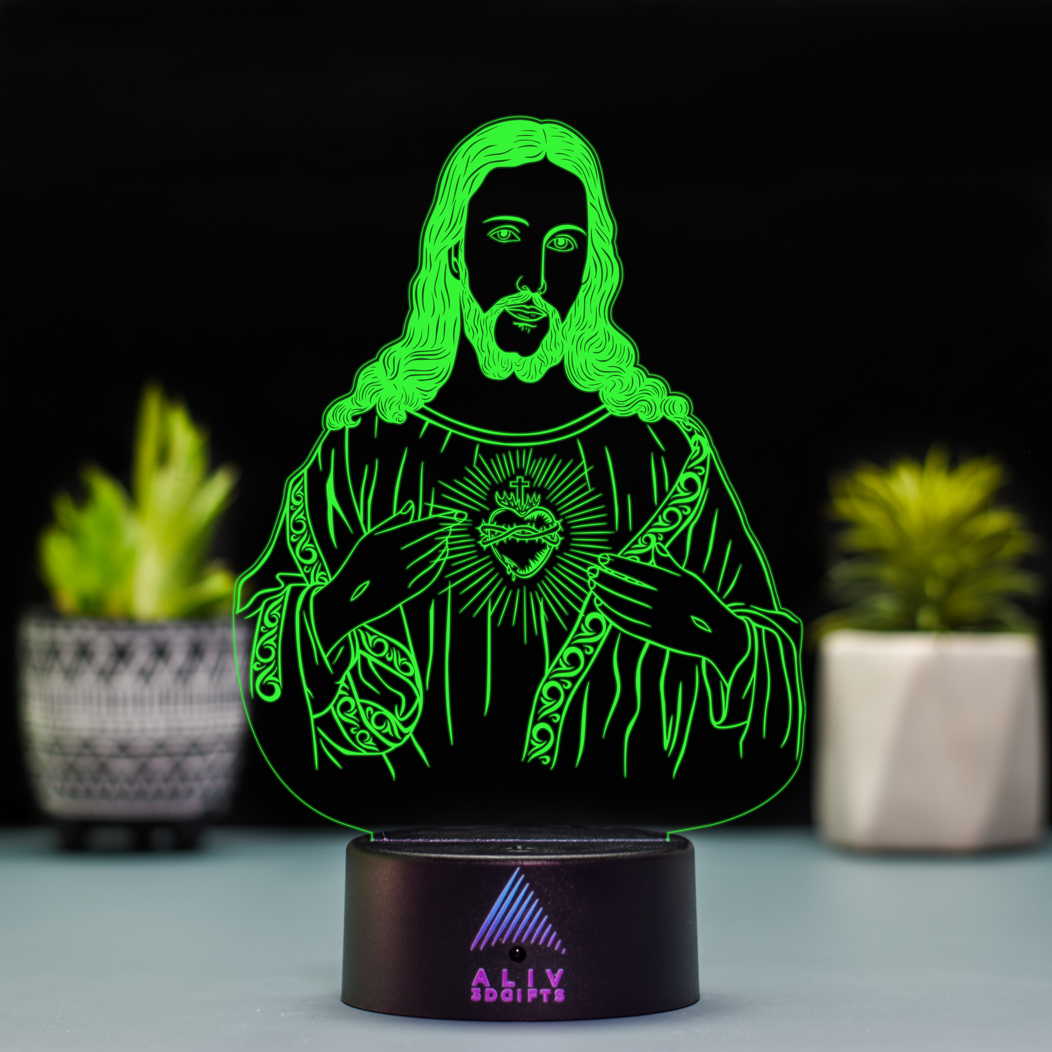 Lampă Led 3D - Iisus